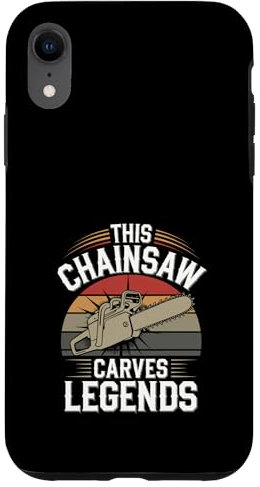 Sculpture sur bois pour tronçonneuse Coque pour iPhone XR