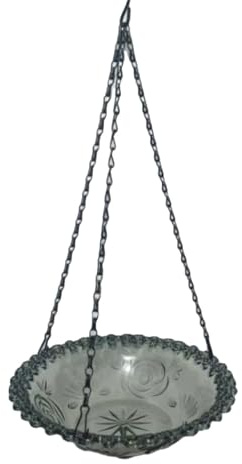 BACK BAY | Eabber Per Uccelli Sospeso | Bagno Di Uccelli | Gabbie E Accessori Per Bere, Alimentazione, Piscina, Mattina, Interno, Esterno, Giardino, Terrazza, Padiglione, Traliccio