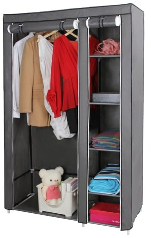 RILOOP Kleiderschrank Faltschrank Stoffschrank Campingschrank Garderoben 110x45x175 cm