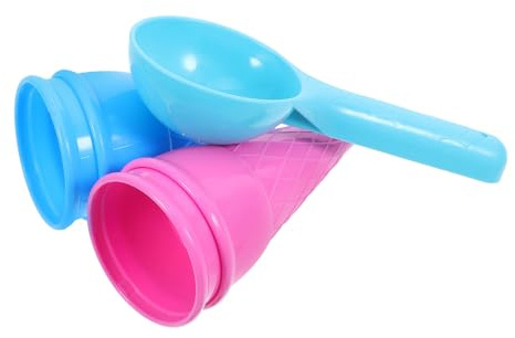 UPKOCH 5pcs Beach Plastic Ice Cream Cone Scoop Random Colors for Outdoor Sand Play Childrens Creativity Development Safe Eco Friendly Random Color