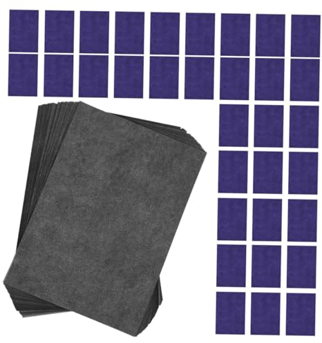Uonlytech 100 Blatt Graphit Kohlepapier zum Nachzeichnen Klare Doppelfarbig Schwarz und Blau Leicht Tragbar für Büro Schule Kunst und Handwerk