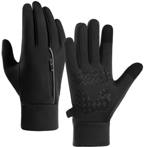 SOLO ACTFIT Guantes de Invierno Impermeables Guantes de Ciclismo Pantalla Táctil a Prueba de Viento Antideslizantes Guante Moto Invierno Hombre Termicos para Ciclismo Correr Escalar Hombres y Mujeres