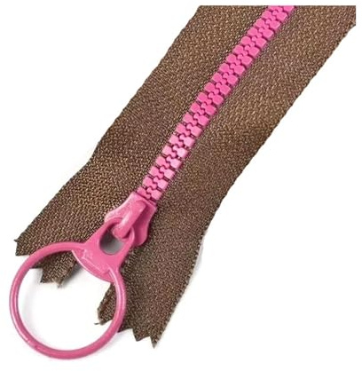 2Pcs 3# 15-40cm Closed Resin Zipper with Loop Slider Bag Wallet Decorative Zipper Sewing Accessories,15cm
