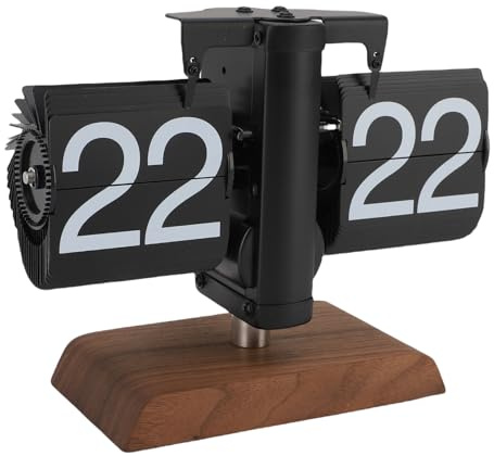 OVAQUIXI Orologio Pieghevole Digitale retrò Minimalista con Grandi Numeri, Orologio da Tavolo Meccanico Automatico Pieghevole per Soggiorno, Camera da Letto (#2)
