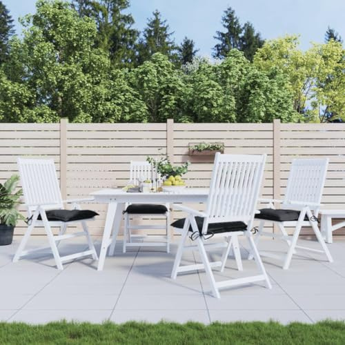 Frdhee Rückenkissen Stuhlkissen Eckbank Auflagen,Stuhlkissen 4 STK. Schwarz 40x40x7 cm Oxford Gewebe,Auflage Für Sitzbank Gartenbank Gartenmöbel,Keine Montage Erforderlich