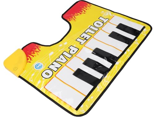 Hamwesh Töpfchenklavier, 23,6 Zoll Batteriebetriebene Musik-Bodenmatte, wasserdichte PVC-Toiletten-Klaviermatte mit Abnehmbarem Topf-Spritzschutz für Kleinkinder, Erwachsene Jeden Alters