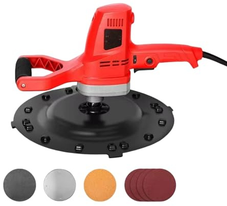 Cazzuola elettrica per malta cementizia da 1280 W, con doppio manico e regolazione automatica della tensione da 110 V a 220 V, ideale per intonacatura e lavori di finitura
