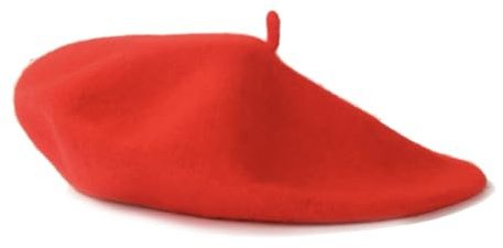 Red Wool Beret Hat, Vintage French Style Artist Beret for Adults | Compact wool beret for everyday wear, ideal for travel and outings, lightweight with classic French style.