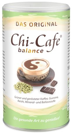 Chi-Cafe Balance Caffè Solubile con Fibre Alimentari, Calcio e Magnesio | Favorisce la Digestione(1), Dona Energia(2) e Riduce lo Stress(3), Vegan, Senza Additivi, 180 gr, 36 Tazze
