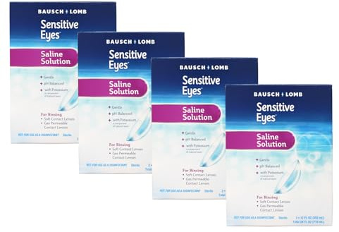 Bausch and Lomb Sensitive Eyes Saline Solution -- 24- oz Per Box (Value Pack of 4)