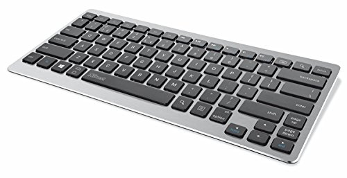 Trust Entea - Teclado Bluetooth, Plateado y Negro