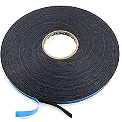 BONUS Eurotech 2BF42.61.0009/010A# Double Sided Self Adhesive Foam Tape, Acrylic Based Adhesion On Both Sides, Width 9 mm, Length 10 m, Foam, Total Thickness 0.8 mm, Black