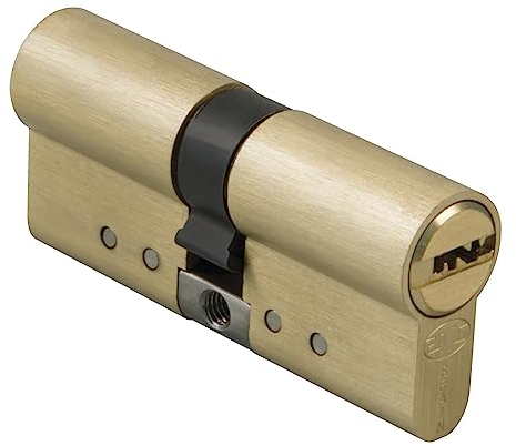 Amig - Cilindro de seguridad - Cerradura para puertas - Antiganzúa y Antibumping - Bombín Antiextracción y Antirotura - Incluye 5 llaves - Dorado mate - Medidas: 70 (35-35) mm
