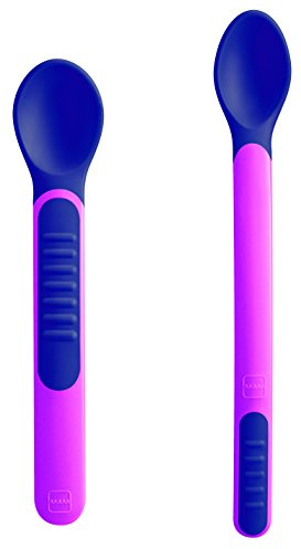 Mam, hitzeempfindliche Löffel zum Füttern, mit Deckeln, rosa, CU1003G