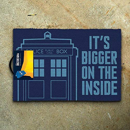 Doormat Pyramid-Felpudo Doctor Who (Tardis), Fibra de Coco, Multicolor, 60 x 40 x 1.5 cm