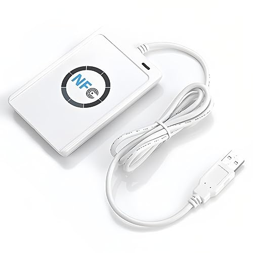 Lector NFC, Velocidad Lectura Escritura 424 kbps, Compatible ISO 14443A B Felica, Acceso inalámbrico 50 mm, USB 2.0 sin Cables, Uso Oficina hogar móvil con