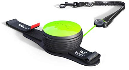 Lishinu 3830061190726 New 2 Original, Roll-Leine für Hunde mit Stop knopf, von 6kg bis 12 kg, S, neon grün