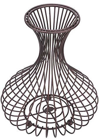 TOPINCN Barril Vino Corcho Soporte Hierro Botella Vino Barril Corcho Retrol Florero Forma Tapón Almacenamiento Cesta Recogida Contenedor