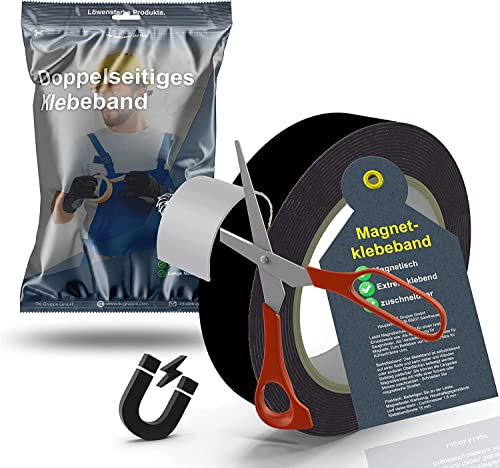 TK Gruppe Timo Klingler 3x 3 Meter Magnetklebeband Magnetstreifen Metallband - Magnetfolie Band Klebeband Magnet Magnetband Klebestreifen selbstklebend