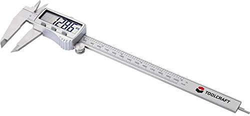 TOOLCRAFT Digitaler Messschieber 200 mm | Schieblehre | Edelstahl | elektronischer Messschieber | LC-Display | Kalibrierung Werksstandard | Präzisionswerkzeug