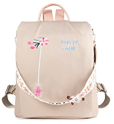 Ynport Crefreak Sacs à Main portés Dos Femme - Imperméable à l'eau Oxford Tissu Femmes Sac à Dos décontracté tempérament Dames antivol Voyage Sac à Dos Sacs à Main，Kaki, Taille Unique