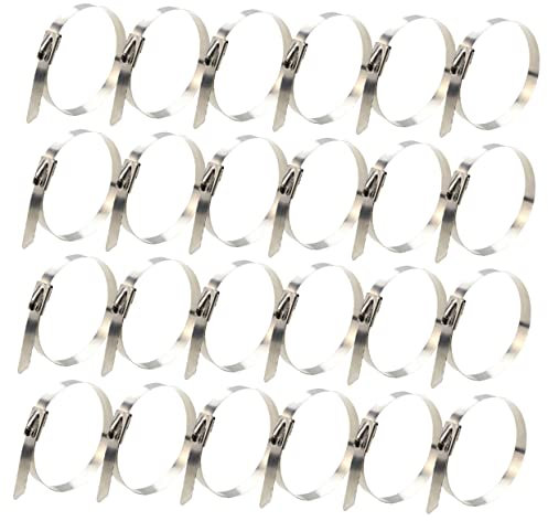 DOITOOL 30pcs Stainless Steel Zip Ties Metal Self-locking Cable Ties for Wire Cable Management Heat-resistant for Outdoor Boat Use