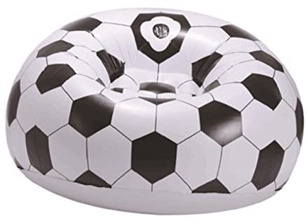 Veemoon Aufblasbares Lazy Sofa Fußball Stil Tragbarer Luftsessel Aus Langlebigem PVC Faltbares Outdoor Sitzsofa Fürs Reisen Und Freizeit
