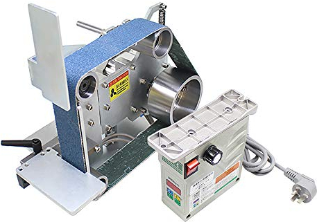 LeTkingok 220-V-Bandmaschine mit Bürstenlosem Motor, 915x50mm, Bandschleifer, Polierer, Spitzer, Schleifen, Zeichenmaschine, Fester Winkel, Offen
