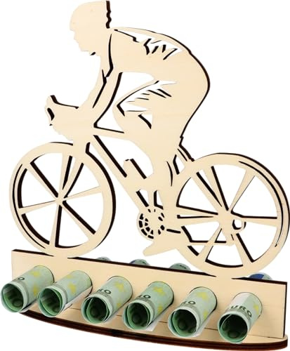 XL Geldgeschenk aus Holz|Geschenkidee|Gutscheinverpackung|witziges Geschenk|Geldgeschenk für Frauen und Männer (Fahrrad Mann)