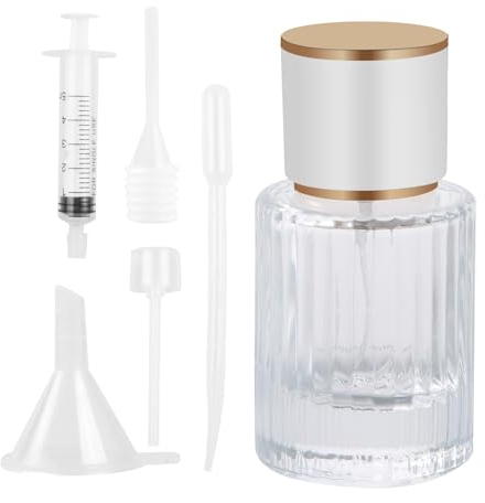 NiceLand Frascos de Perfume Atomizadores Botella de Perfume Recargable 30 ml Spray Agua Pulverizador Vidrio Botella Spray Cristal Spray Vacía para Perfume, Viajes, Cosmética