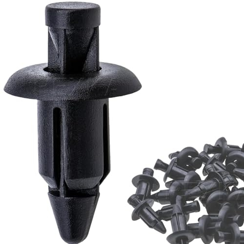 Alrens 35 PCS Rivet en Plastique vélo Carénage Garniture Clips en Rivet fixations Moto vis Spire Vitesse Attache Clip écrou Noir Trou de 6mm avec Honda/Compatible avec Yamaha/avec Suzuki/