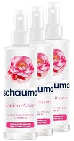 Schauma Sprühpflege Seiden-Kamm (3x 200 ml), Sprühspülung hilft, das Haar zu entwirren, Spülung mit bis zu 230 °C Hitzeschutz, Haarspülung für seidig-glänzendes und gesund aussehendes Haar