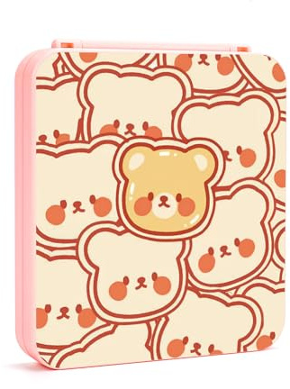 DLseego Porta Cartucce per Switch,Adorabile Animale Custodia Switch Porta Cartucce di Gioco con 12 Slot per schede di Gioco e 12 Slot per schede Micro SD,Orsi Rosa