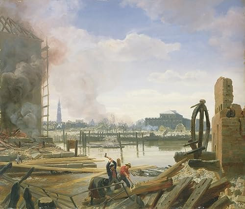 WACTWJNA Berühmt Leinwand Malerei Poster Wandkunst Leinwanddrucke Hamburg nach dem von Jacob Gensler Moderne Kunst Wandbild für Flurdekoration 60x90cm