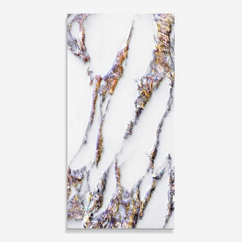 ARTHUB® Glasbild 60x120 cm, 5mm ESG | Moderne Wandbilder aus Glas für Wohnzimmer & Schlafzimmer, Wanddekoration, Wohnkultur, Abstrakte, Beautiful Color Marble