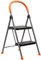 TreeLen Escabeau à 2 marches, Tabouret Pliant en métal pour Adultes, échelle Pliante en Acier Portable pour Usage intensif, Larges marches antidérapantes, léger et Robuste, Orange