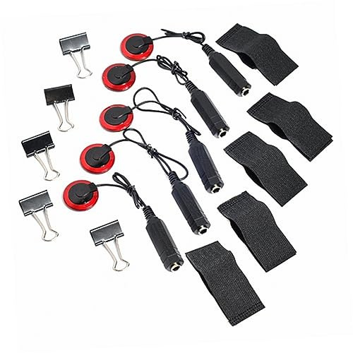 ifundom 5stücke Teiliges Piezo Mikrofon Pickup Für Gitarre Banjo Violine Und Ukulele Selbstklebender Clip Klinkenstecker Kabel Störungsfreier