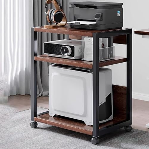 Hifi rack Plattenspieler regal cd regal Modernes Audio-Rack mit Rädern,Audio-Video-Medienständer Design AV-Medienständer Audio-Rack Medienaufbewahrungsschrank Stereo-Komponenten-Rack(51x40x68.6cm)