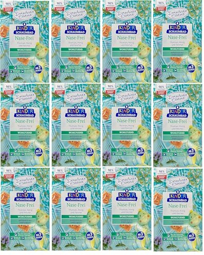 12er Pack Dresdner Essenz Kinder Schaumbad Nase-Frei 12x 40ml