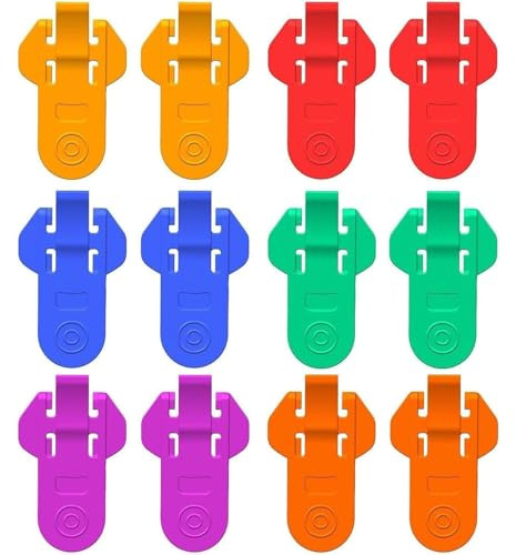 NINFEIQI 12 Pieces Colored Easy Can Opener, Plastic Drink Can Opener, Leakproof Can Top Ring Pull Opener Tool for Pop, Coke, Beer, Soda, Aluminum Beverage