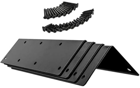 Abaodam 4set Metal Bed Corner Brackets Heavy Duty Furniture Risers for Cot Shaped Garden Bed Connectors