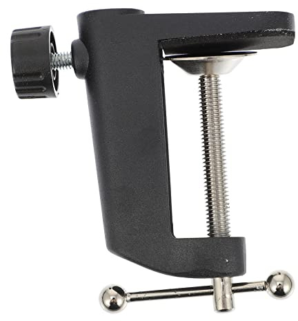 VINTORKY 1 Pieza Soporte de Micrófono Multifuncional con Abrazadera de Mesa para Grabación y Transmisión Base Resistente para Micrófono Compatible con Mesas Grosor Negro