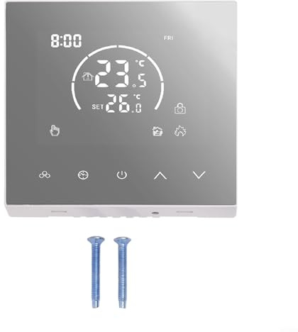 Niceminiwall Thermostat programmable avec programmation sur 7 jours, réglage du décalage et sécurité enfant pour chauffage au sol électrique et chaudière murale