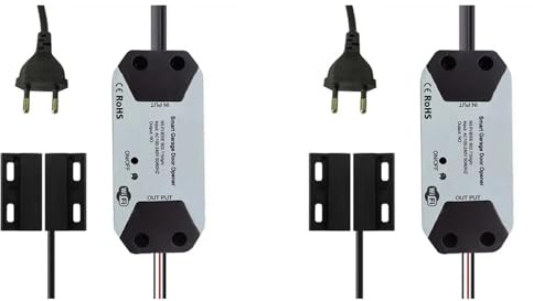 Uikdjgu 2X Tuya WIFI Smart Garage Controller per Apertura Porta APP Controllo Vocale Interruttore Intelligente Supporto Controllo Condivisione Famiglia (UE)
