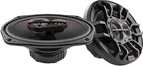 DS18 GEN-X6.9 6x9 180 Watts 4-Way Coaxial Speakers with Mesh Grills 4-Ohms - Sold as a Pair of 2