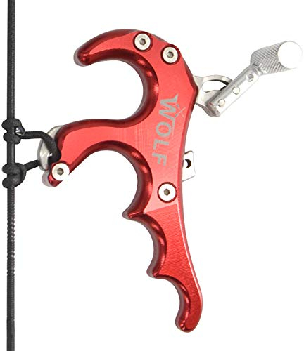 MILAEM Compound Bogen Release Aids 4 Finger Spannhilfen Daumengriff Bogen Trigger Caliper Hilfsmittel freigeben Auslösen Bogenschießen Zubehör