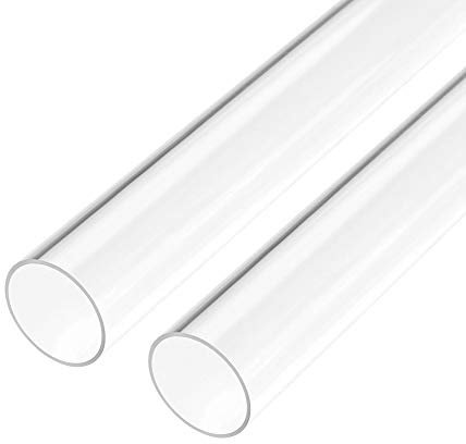 sourcing map Acrylrohr, transparent, starr, 18 mm Innendurchmesser x 20 mm Außendurchmesser x 0,5 m, 1 mm Wand-Rundrohr, 2 Stück