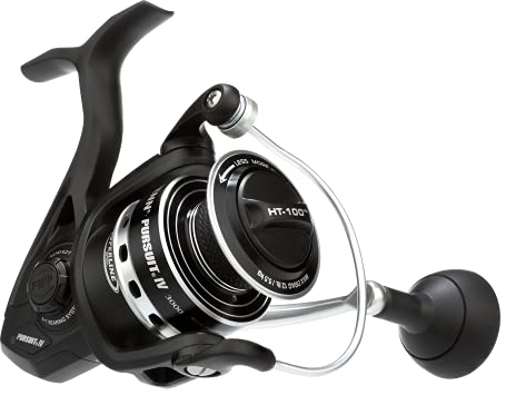 PENN Pursuit IV Salzwasser Spinnrolle - Spinnfischen, für den Allroundeinsatz, Boot, Kajak, Ufer, Black Silver, 3000