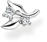 Thomas Sabo Damen Einzel Ohrstecker Blätter mit weißen Steinen 925 Sterlingsilber H2222-051-14
