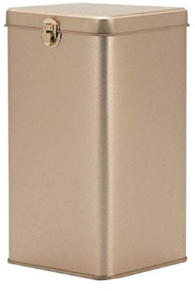 BESTonZON Teedose 250g Luftdicht Teedose Weißblech mit Versiegelter Deckel Blechdose Lose Blatt Tee Vorratsdosen Tee Kanister Aufbewahrungsdose Weißblechdose für Tee Gewürze Golden